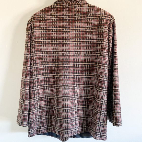 Sag Harbor Brown Wool Houndstooth Blazer - Picture 6 of 8